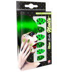 Set Of 12 Self-Adhesive Neon Bats Nails