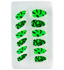 Set Of 12 Self-Adhesive Neon Bats Nails