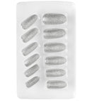 Set Of 12 Self-Adhesive Iridescent Silver Y Nails