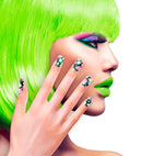 Set Of 12 Self-Adhesive Neon Dotsnails