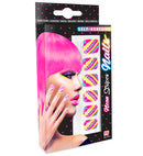 Set Of 12 Self-Adhesive Neon Stripes Nails