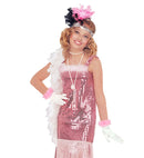 Glamour Satin Gloves With Maraboutrim Child Size