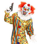 Killer Clown Mask With Hair & Mini Hat