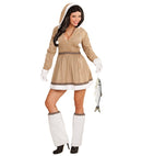 Eskimo  Hooded Dress, Leg Warmers, Gloves 