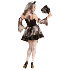 Death Bride  Dress, Sleeves, Headpiece With Black Roses & Veil 