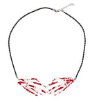 Bloody Skeleton Hands Necklace