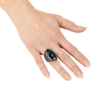 Black Gem Gothic Ring
