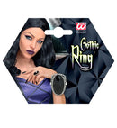 Black Gem Gothic Ring