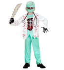 Zombie Doctor  Bloody Jacket With Shirt & Bones Eva Chest, Pants, Hat, Face Mask, Stethoscope 