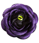 Purple Rose Hair Clip With Cat Eye