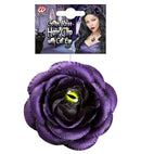 Purple Rose Hair Clip With Cat Eye