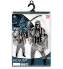 Ghost Ship Pirate  Shirt With Bone Chest, Jacket, Pants, Bandana, Eye-Patch 