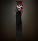 Sound Sensor Activated Blinking Eyes & Moving Jaw Talking Animated Groom'S Skull 80 Cm - Speaks 3 Different Rhymes