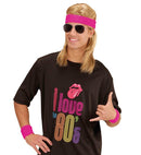 Neon Pink Sweatbands Set  Headband And 2 Wristbands 