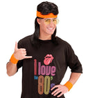 Neon Orange Sweatbands Set  Headband And 2 Wristbands 