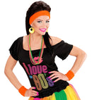 Neon Orange Sweatbands Set  Headband And 2 Wristbands 