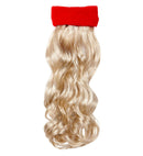 Red Sweatband With Blond Curly Hair