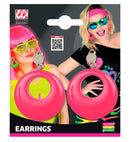 Pair Of Neon Pink Earrings