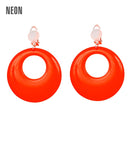 Pair Of Neon Orange Earrings