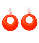 Pair Of Neon Orange Earrings