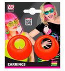 Pair Of Neon Orange Earrings