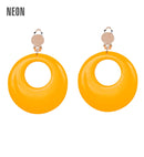 Pair Of Neon Yellow Earrings