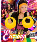 Pair Of Neon Yellow Earrings