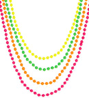 Set Of 4 Neon Beaded Necklaces