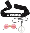 Set Hippie  Headband, Glasses, Necklace 