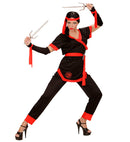 Ninja Girl  Coat, Pants, Belt, Fingerless Gloves, Ties, Headband 