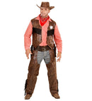 Cowboy  Shirt With Vest, Chaps, Hat 