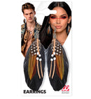 Pair Of Beaded Feather Earrings