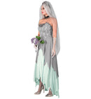 Zombie Bride  Dress, Flower Veil, Flower Bouquet 