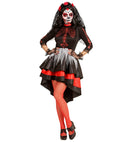 Dia De Los Muertos Bride  Dress, Flower Veil 