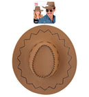 Brown Suede Look Cowboy Hat