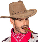 Brown Suede Look Cowboy Hat