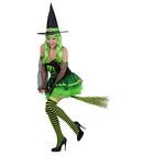 Witch  Dress, Armbands With Veils, Hat  - 3 Colors Assorted