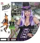 Witch  Dress, Armbands With Veils, Hat  - 3 Colors Assorted