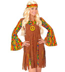 Hippie Girl  Dress With Vest, Headband, Peace Sign Necklace 