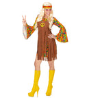 Hippie Girl  Dress With Vest, Headband, Peace Sign Necklace 