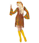 Hippie Girl  Dress With Vest, Headband, Peace Sign Necklace 