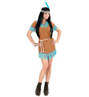 Indian  Dress, Belt, Headband With Feather 
