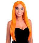 Orange Glamour Wig In Polybag