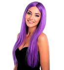 Purple Glamour Wig In Polybag