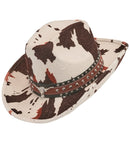 Montana Cow Print Cowboy Hat Image 1