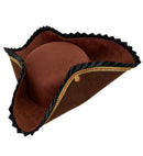 Deluxe Brown Tricorn Hat for Women Image 1