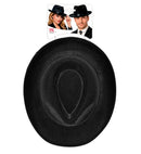 Black Fedora Hat with Black Band Image 2