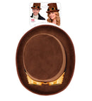 Top Hat Steampunk With Goggles Wool Touch Felt 15 Cm