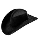 Suede Look Black Cowboy Hat