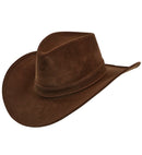Suede Look Brown Cowboy Hat
